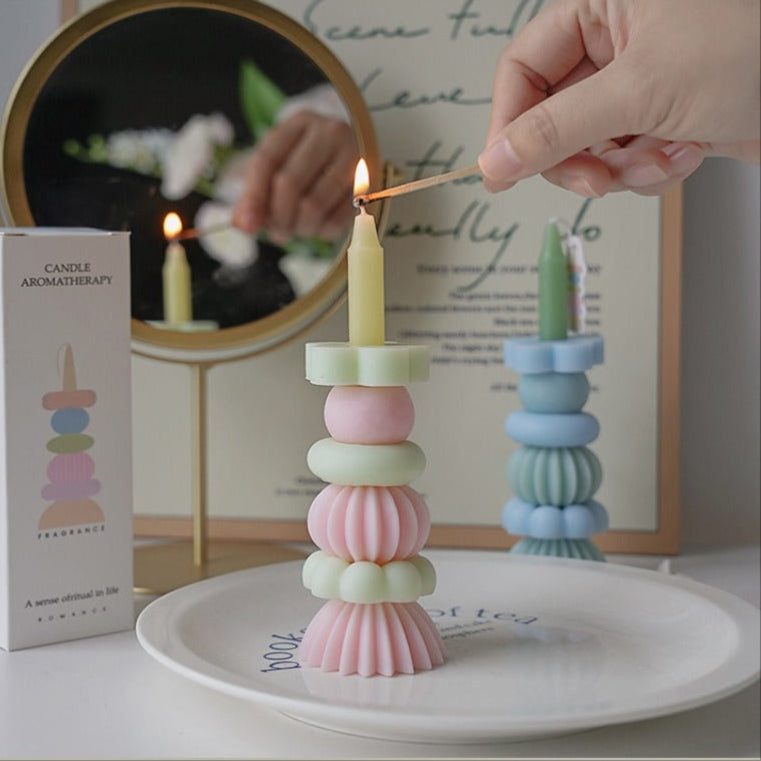 Adding a sense of childlike fun and art to your home, our Colorful Stacks Party Soy Wax Scented Candle are presented in the shape of colorful building blocks, bringing both visual and olfactory enjoyment. Each candle is carefully designed to be not only a work of art, but a fragrance companion that can enhance the ambience of any space.